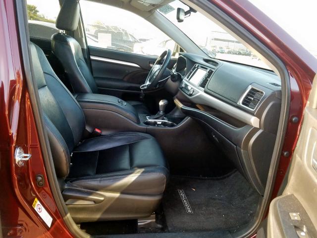 5TDKKRFH5ES005316 - 2014 TOYOTA HIGHLANDER XLE  photo 5