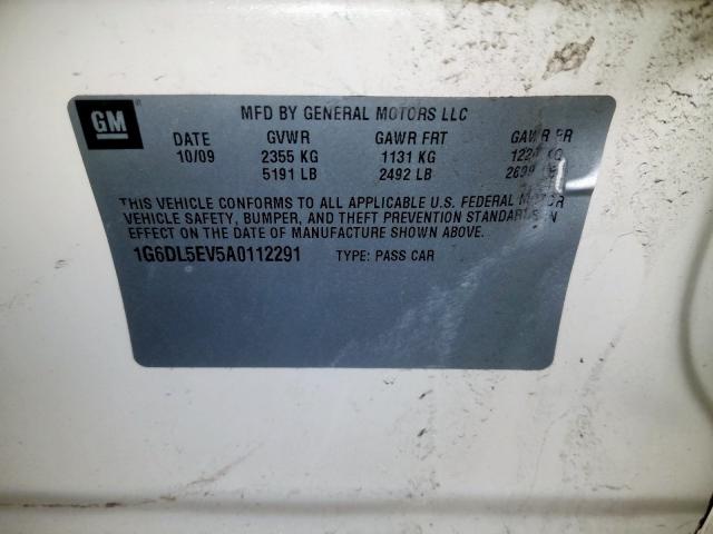 1G6DL5EV5A0112291 - 2010 CADILLAC CTS PERFORMANCE COLLECTION  фото 10