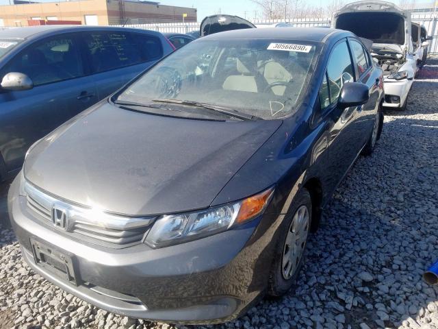 2HGFB2F4XCH053381 - 2012 HONDA CIVIC LX  photo 2