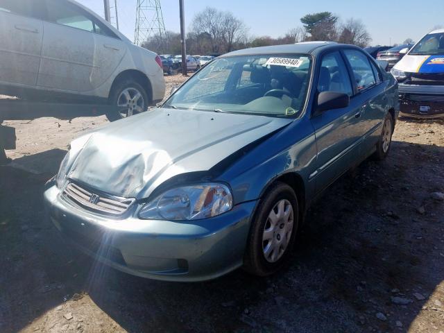 2HGEJ6614YH562949 - 2000 HONDA CIVIC BASE  photo 2
