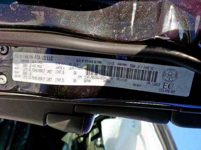 1C4PJMBS3GW192541 - 2016 JEEP CHEROKEE TRAILHAWK  照片 9