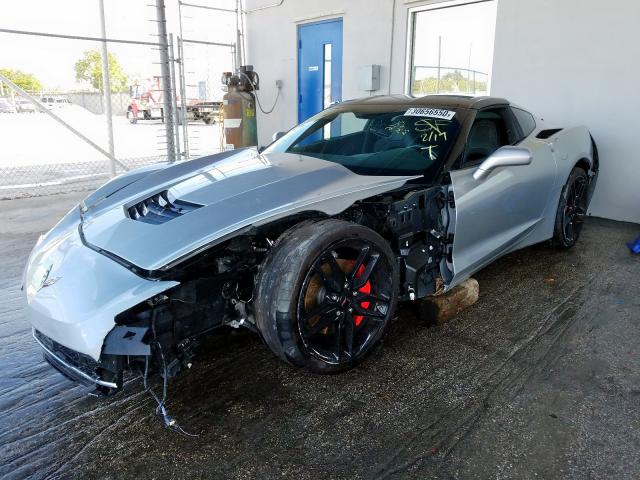 1G1YB2D77K5113779 - 2019 CHEVROLET CORVETTE STINGRAY 1LT  photo 2