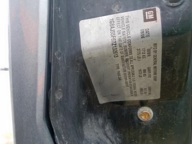 1G8AJ55F67Z132613 - 2007 SATURN ION LEVEL 2  照片 10