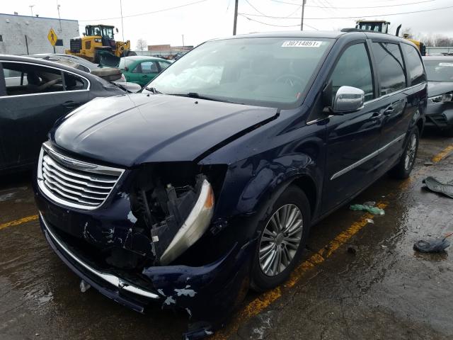 2C4RC1CG8DR736564 - 2013 CHRYSLER TOWN & COU TOURING L BLUE photo 2