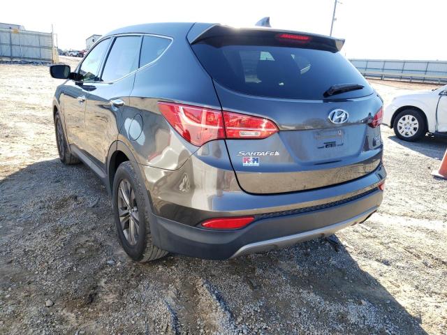 5XYZTDLB5EG197638 - 2014 HYUNDAI SANTA FE S GRAY photo 3