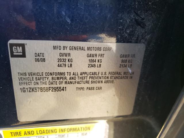 1G1ZK57B58F295541 - 2008 CHEVROLET MALIBU LTZ Bleu photo 10