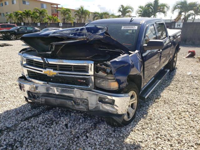 3GCPCRECXEG245341 - 2014 CHEVROLET SILVERADO C1500 LT BLUE photo 2