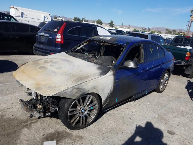 WBA8B3C56JK777730 - 2018 BMW 340 I BLUE photo 2