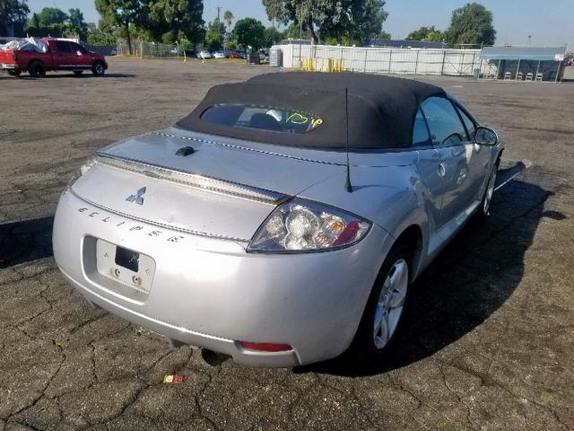 4A3AL25F68E013366 - 2008 MITSUBISHI ECLIPSE SPYDER GS  photo 4