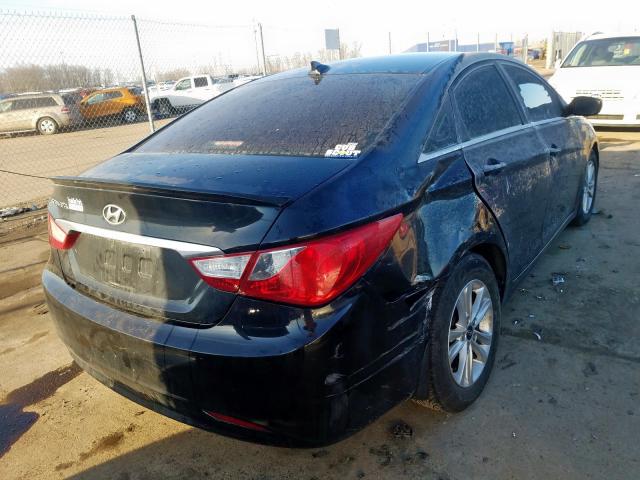 5NPEB4AC2DH506860 - 2013 HYUNDAI SONATA GLS BLACK photo 4