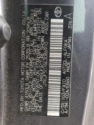 JTKJF5C76E3086910 - 2014 TOYOTA SCION TC 黑色 照片 10