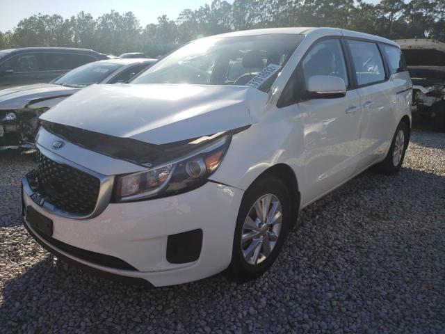 KNDMA5C12G6145659 - 2016 KIA SEDONA L WHITE photo 2