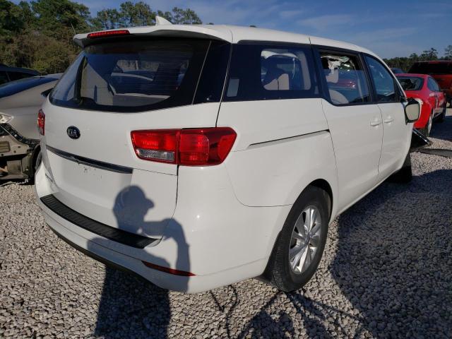 KNDMA5C12G6145659 - 2016 KIA SEDONA L WHITE photo 4