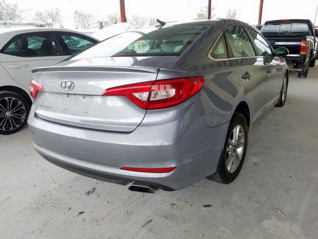 5NPE24AF2GH380482 - 2016 HYUNDAI SONATA SE GRAY photo 4