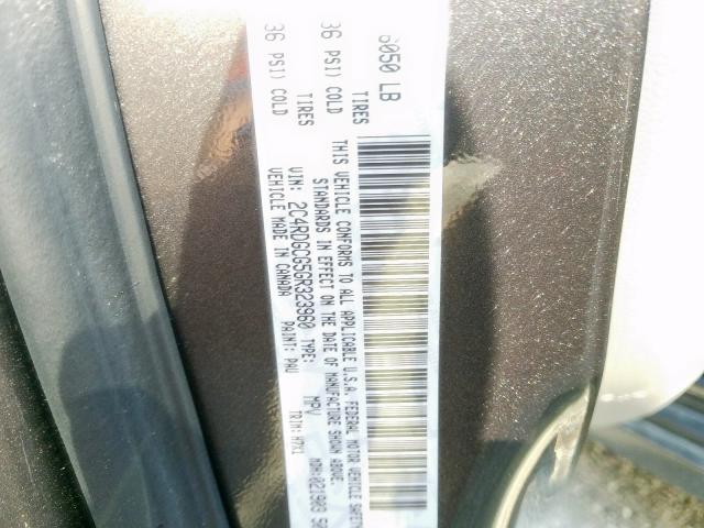 2C4RDGCG5GR323960 - 2016 DODGE GRAND CARAVAN SXT  photo 10