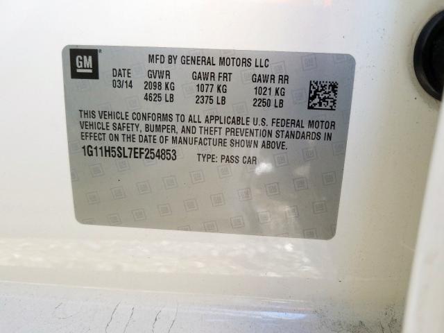 1G11H5SL7EF254853 - 2014 CHEVROLET MALIBU LTZ  ფოტო 10