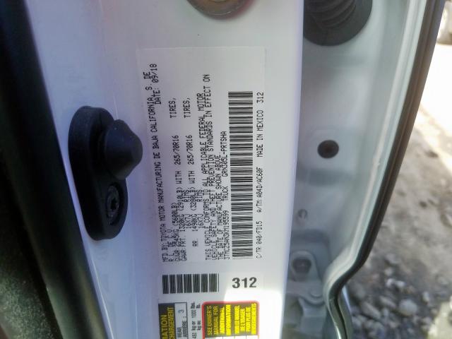 3TMCZ5AN3KM195599 - 2019 TOYOTA TACOMA DOUBLE CAB  照片 10