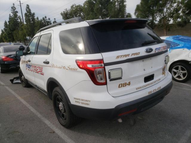 1FM5K8AR5DGA64278 - 2013 FORD EXPLORER POLICE INTERCEPTOR WHITE photo 3