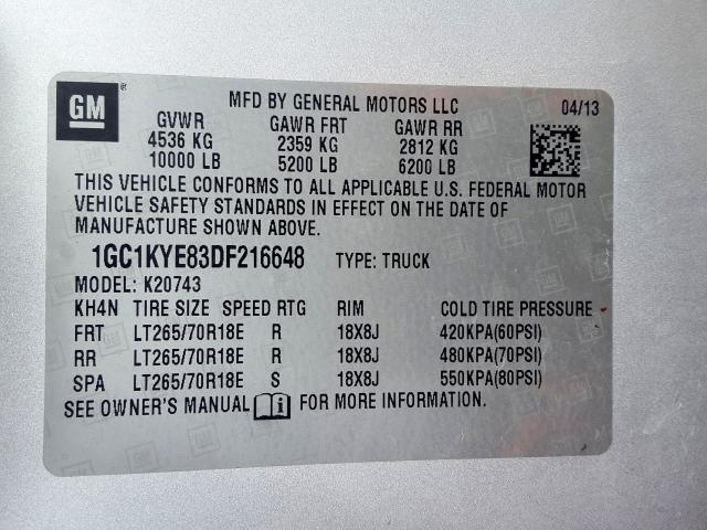 1GC1KYE83DF216648 - 2013 CHEVROLET SILVERADO K2500 HEAVY DUTY LTZ  photo 10