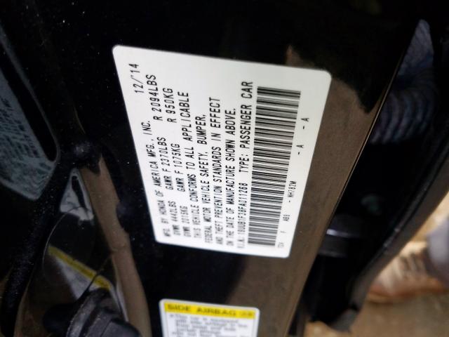 19UUB1F38FA011268 - 2015 ACURA TLX  photo 10