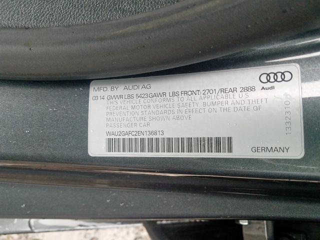 WAU2GAFC2EN136813 - 2014 AUDI A7 PRESTIGE  photo 10