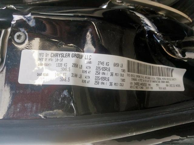 2A4RR8D14AR502526 - 2010 CHRYSLER TOWN & COUNTRY TOURING PLUS  photo 10