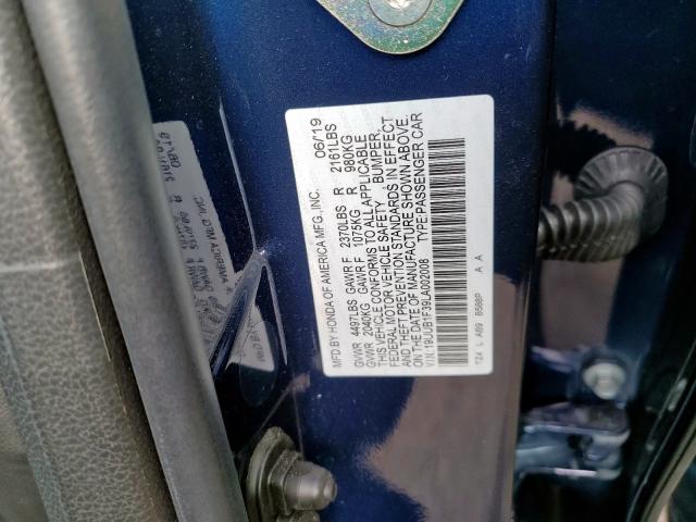 19UUB1F39LA002008 - 2020 ACURA TLX  photo 10