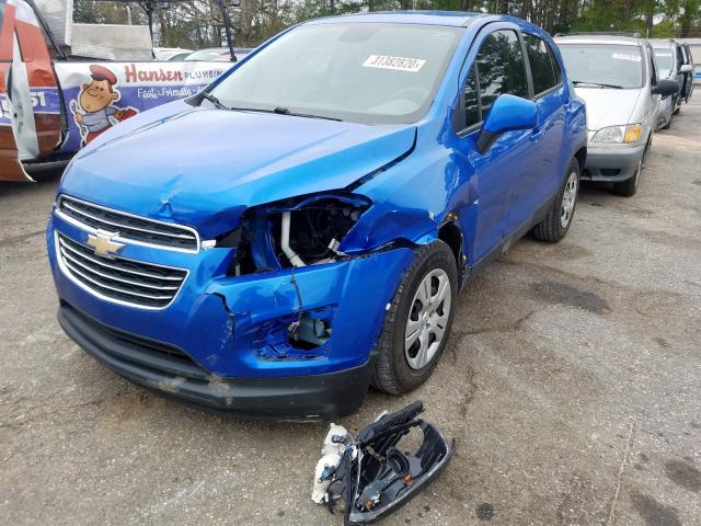 KL7CJKSB1GB705129 - 2016 CHEVROLET TRAX LS  photo 2