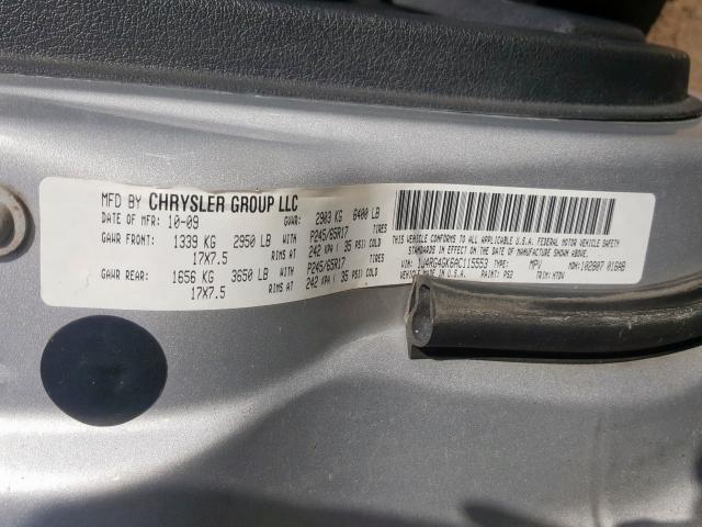 1J4RG4GK6AC115553 - 2010 JEEP COMMANDER SPORT  ფოტო 10