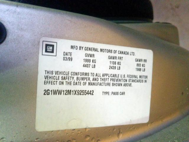 2G1WW12M1X9255442 - 1999 CHEVROLET MONTE CARLO LS  ფოტო 10