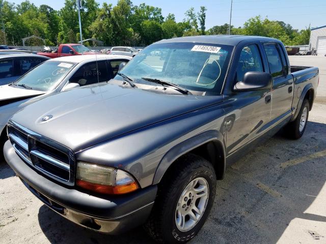 1D7HL38N54S509657 - 2004 DODGE DAKOTA QUAD SPORT  photo 2