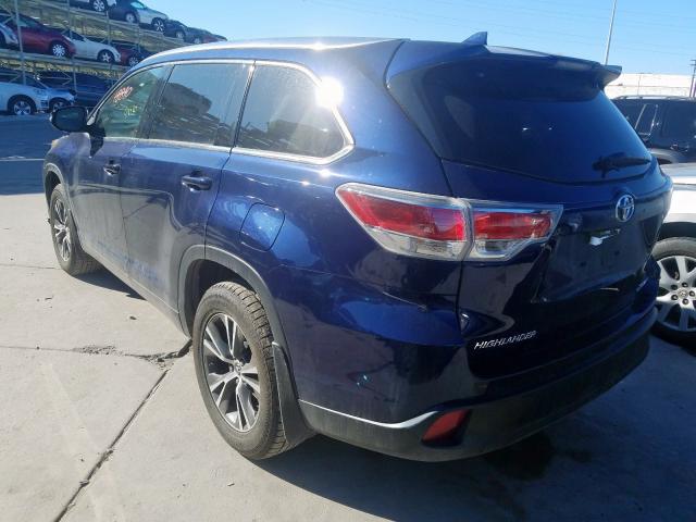 5TDJKRFH1GS341012 - 2016 TOYOTA HIGHLANDER XLE  photo 3