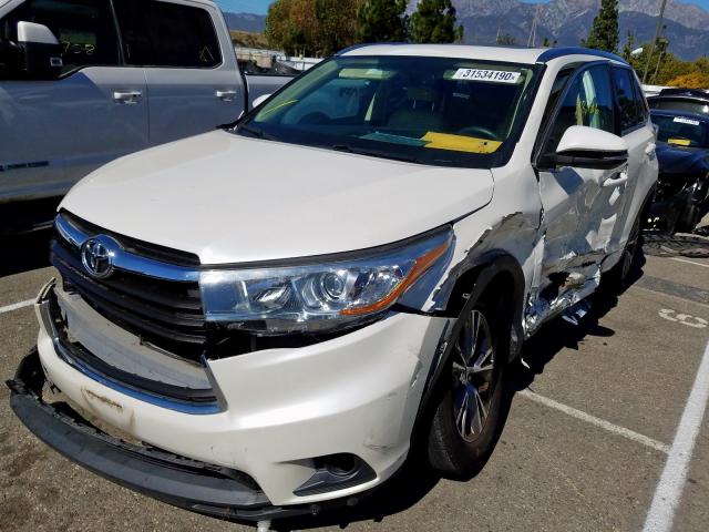 5TDKKRFH5FS050371 - 2015 TOYOTA HIGHLANDER XLE  photo 2