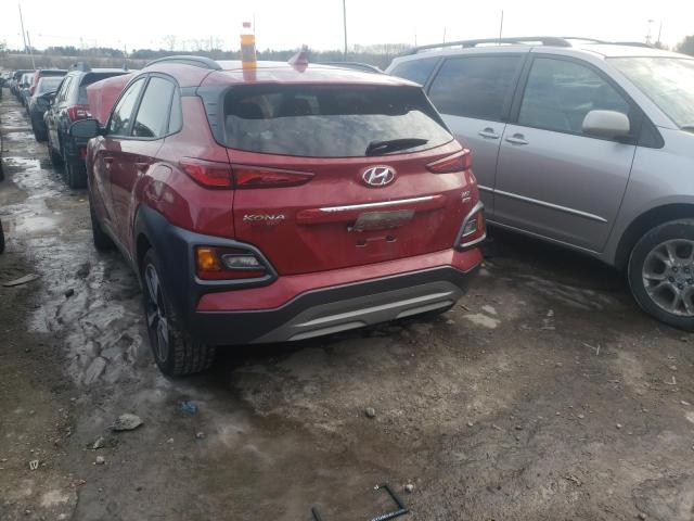 KM8K3CA57MU654063 - 2021 HYUNDAI KONA LIMITED WHITE photo 3