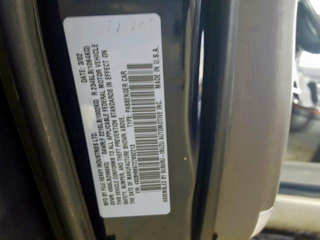 4S3BH665727652213 - 2002 SUBARU LEGACY OUTBACK  photo 10