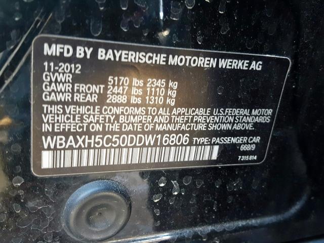 WBAXH5C50DDW16806 - 2013 BMW 528 XI  photo 10