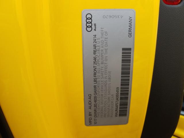 WAUR4AF57JA055459 - 2018 AUDI S5 PRESTIGE  photo 10