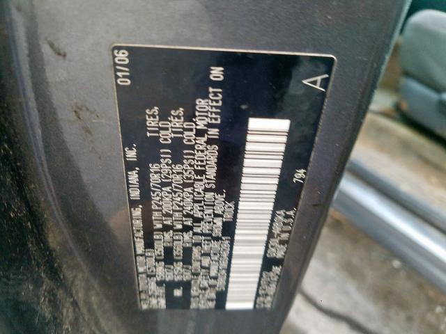 5TBRU341X6S462841 - 2006 TOYOTA TUNDRA ACCESS CAB SR5  photo 10