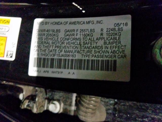 1HGCV3F15JA006163 - 2018 HONDA ACCORD HYBRID  photo 10