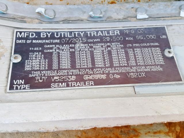 1UYVS2535GP556404 - 2016 UTILITY TRAILER Ağ foto 10