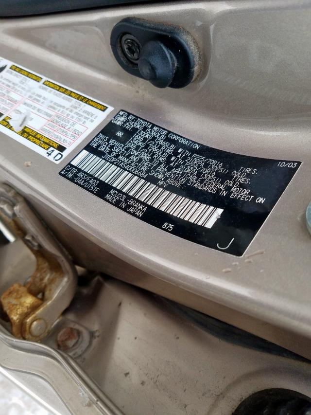 JTEDP21A540006684 - 2004 TOYOTA HIGHLANDER BASE  صورة 10