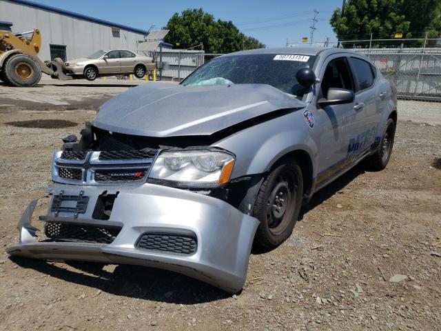 1C3CDZAB7EN129860 - 2014 DODGE AVENGER SE SILVER photo 2