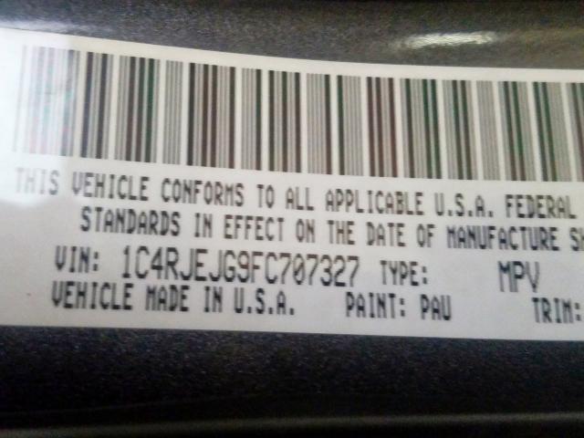 1C4RJEJG9FC707327 - 2015 JEEP GRAND CHEROKEE SUMMIT  foto 10