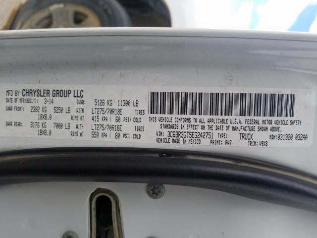 3C63R3GT5EG242751 - 2014 RAM 3500 ST  photo 10