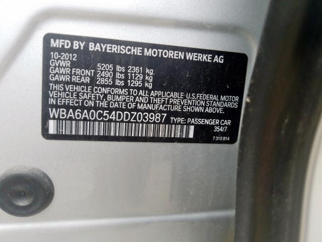 WBA6A0C54DDZ03987 - 2013 BMW 640 I  photo 10