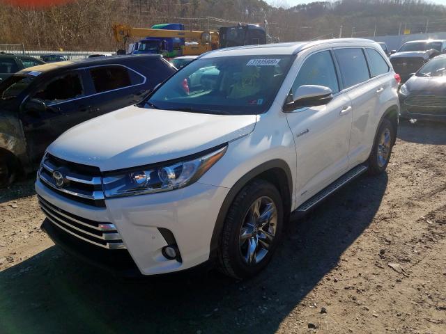 5TDDGRFH2HS021746 - 2017 TOYOTA HIGHLANDER HYBRID LIMITED WHITE photo 2