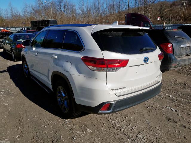 5TDDGRFH2HS021746 - 2017 TOYOTA HIGHLANDER HYBRID LIMITED WHITE photo 3