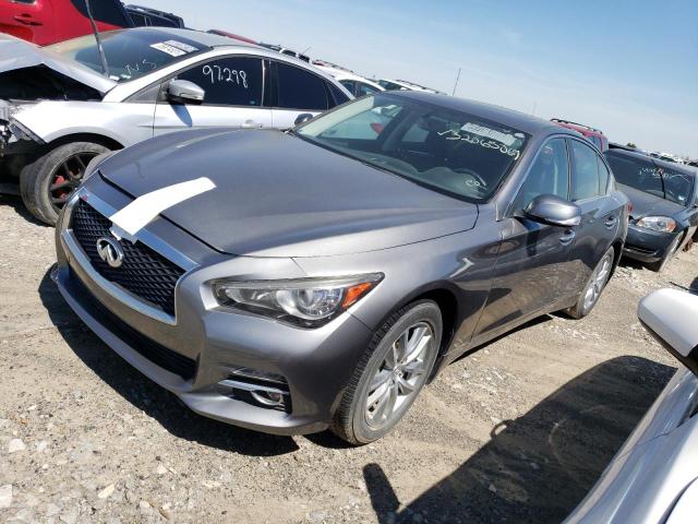 JN1BV7ARXFM395499 - 2015 INFINITI Q50 BASE GRAY photo 2