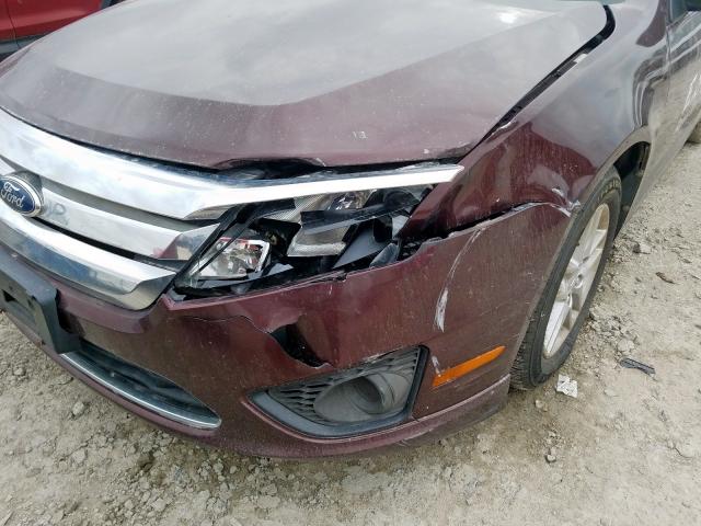 3FAHP0GAXCR171006 - 2012 FORD FUSION S  photo 9