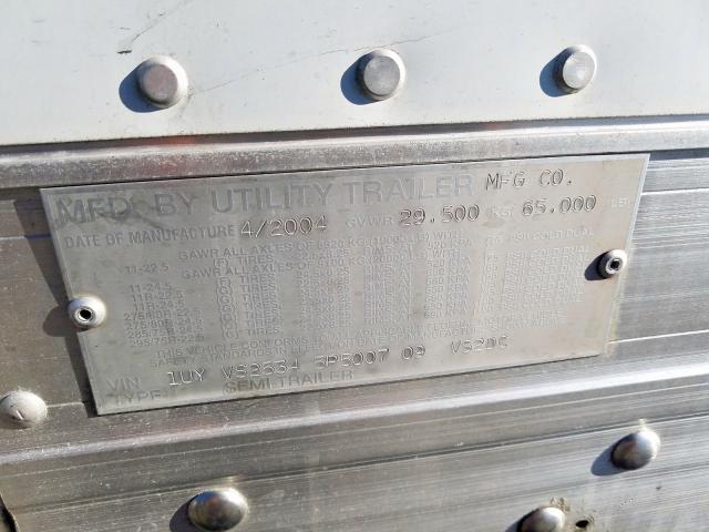 1UYVS25345P500709 - 2004 UTILITY TRAILER  լուսանկար 10